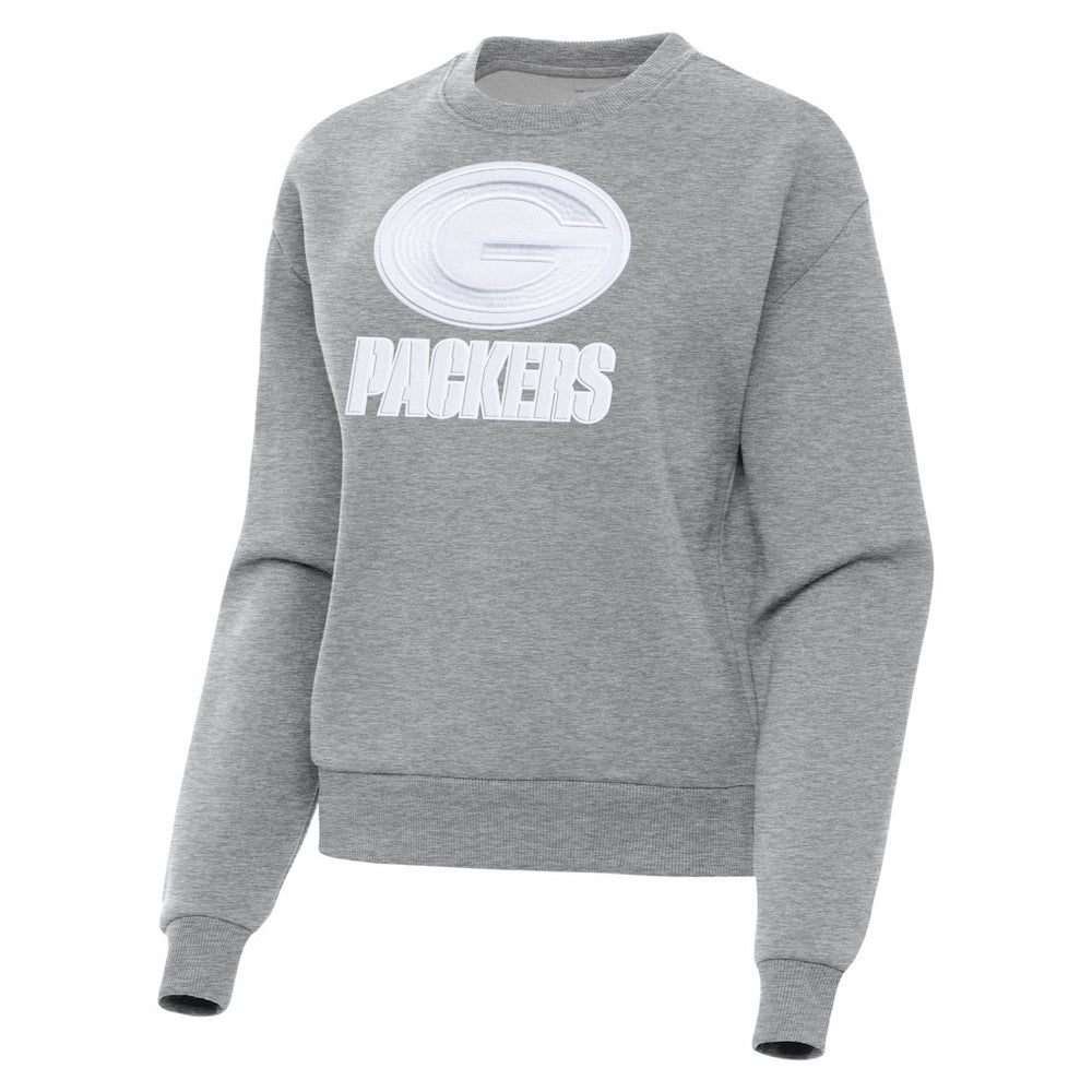 Green Bay Packers Antigua Women's Victory Pullover Sweatshirt - Heather Gray - NFL