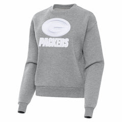 Green Bay Packers Antigua Women's Victory Pullover Sweatshirt - Heather Gray - NFL