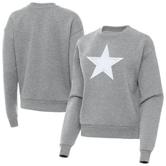 Dallas Cowboys Antigua Women's Victory Pullover Sweatshirt - Heather Gray - NFL