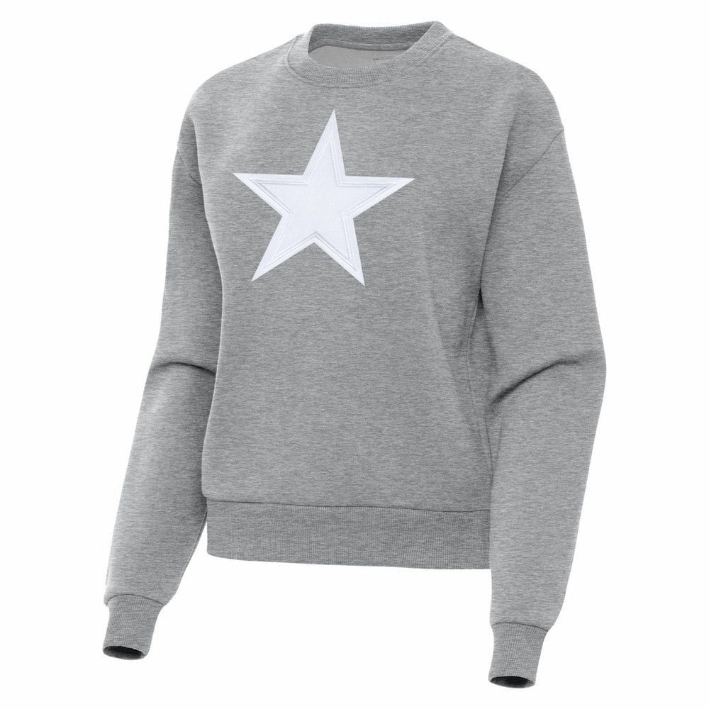 Dallas Cowboys Antigua Women's Victory Pullover Sweatshirt - Heather Gray - NFL