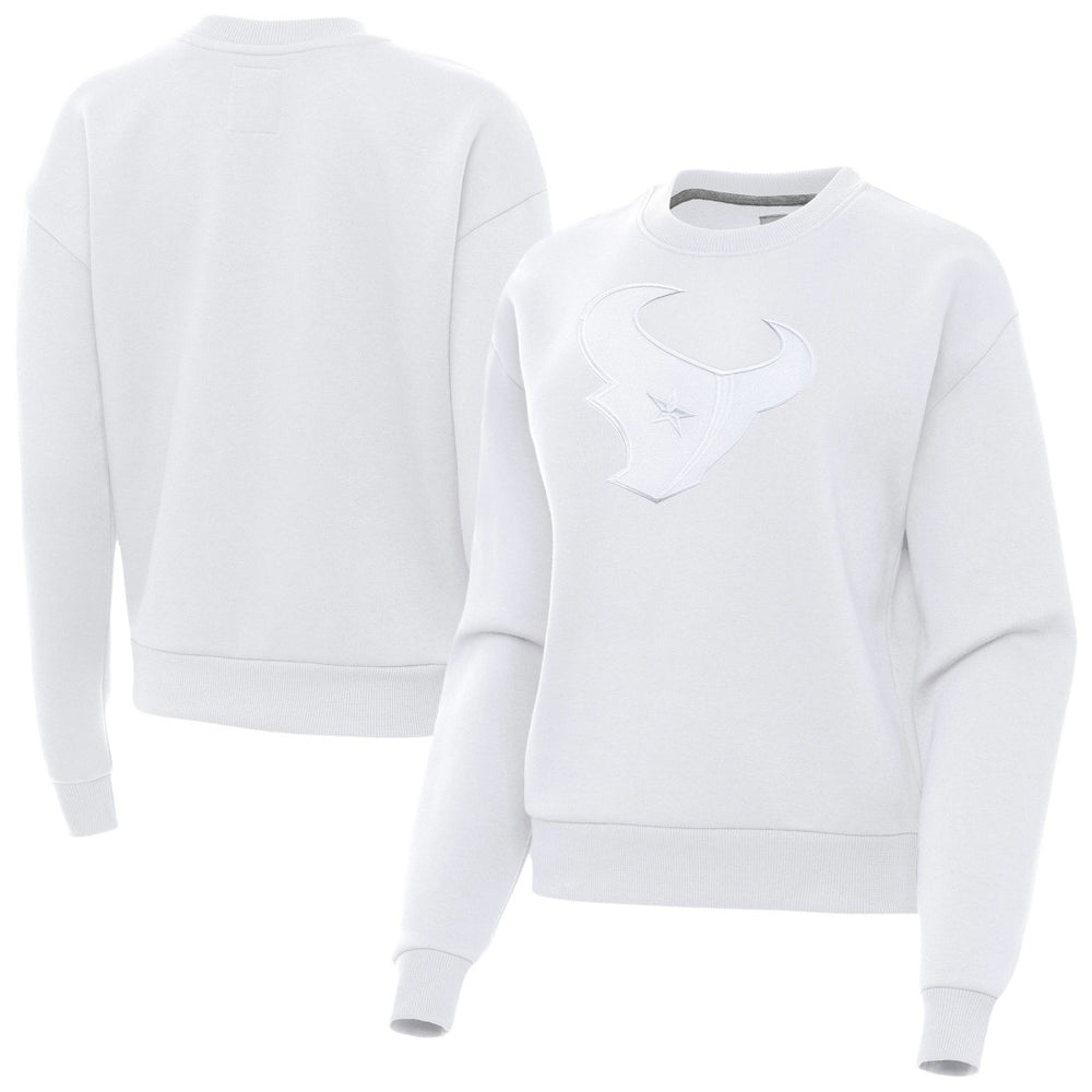 Houston Texans Antigua Women's Victory Pullover Sweatshirt - White - NFL