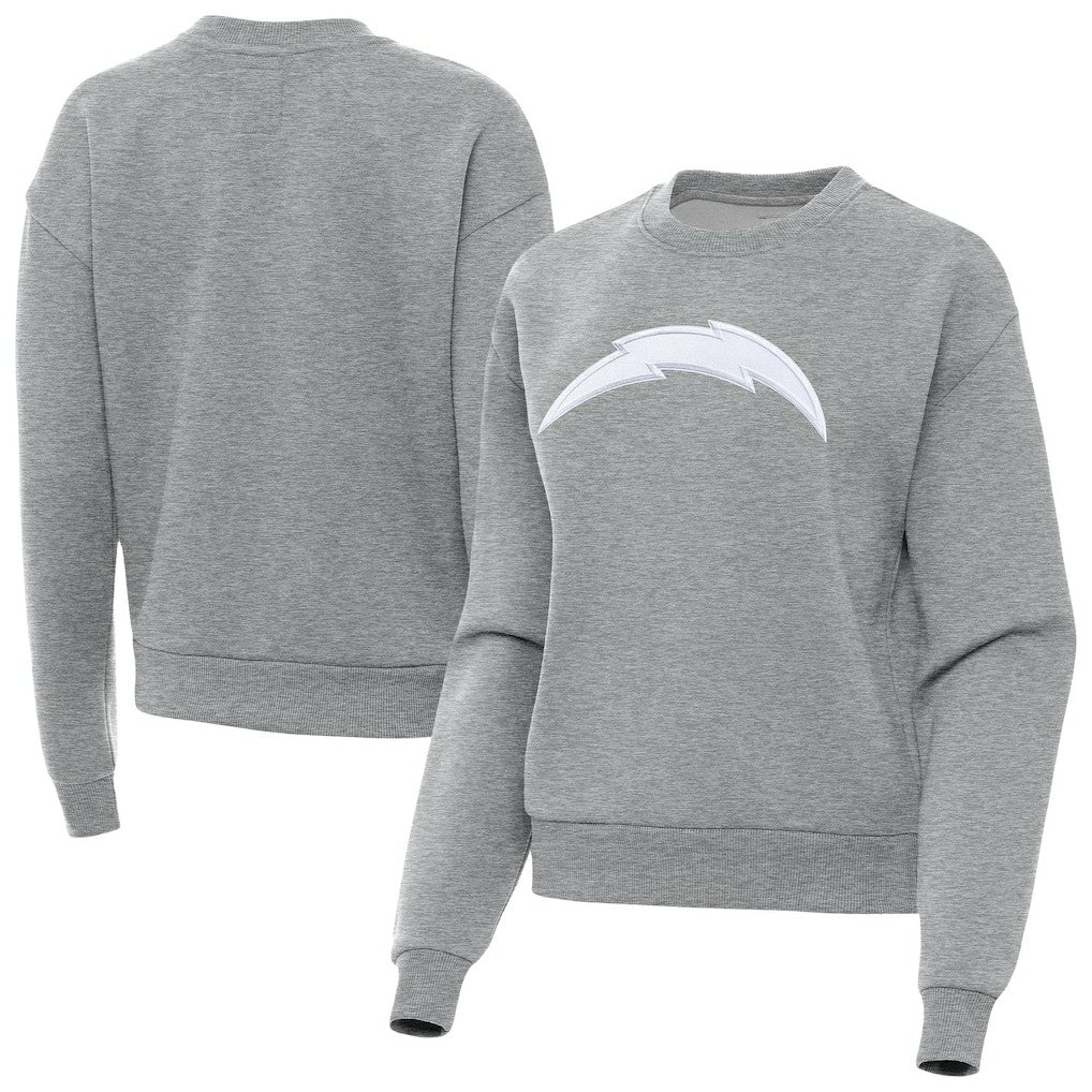 Los Angeles Chargers Antigua Women's Victory Pullover Sweatshirt - Heather Gray - NFL