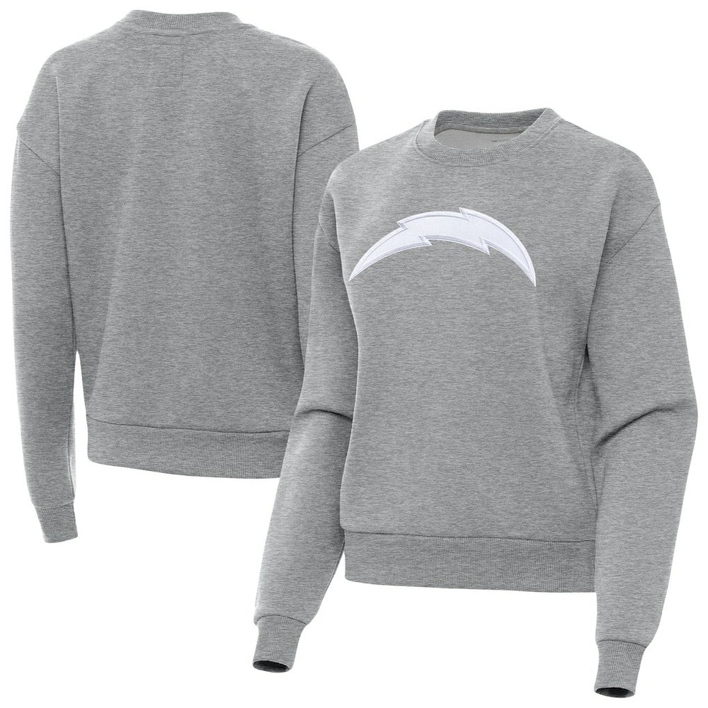 Los Angeles Chargers Antigua Women's Victory Pullover Sweatshirt - Heather Gray - NFL