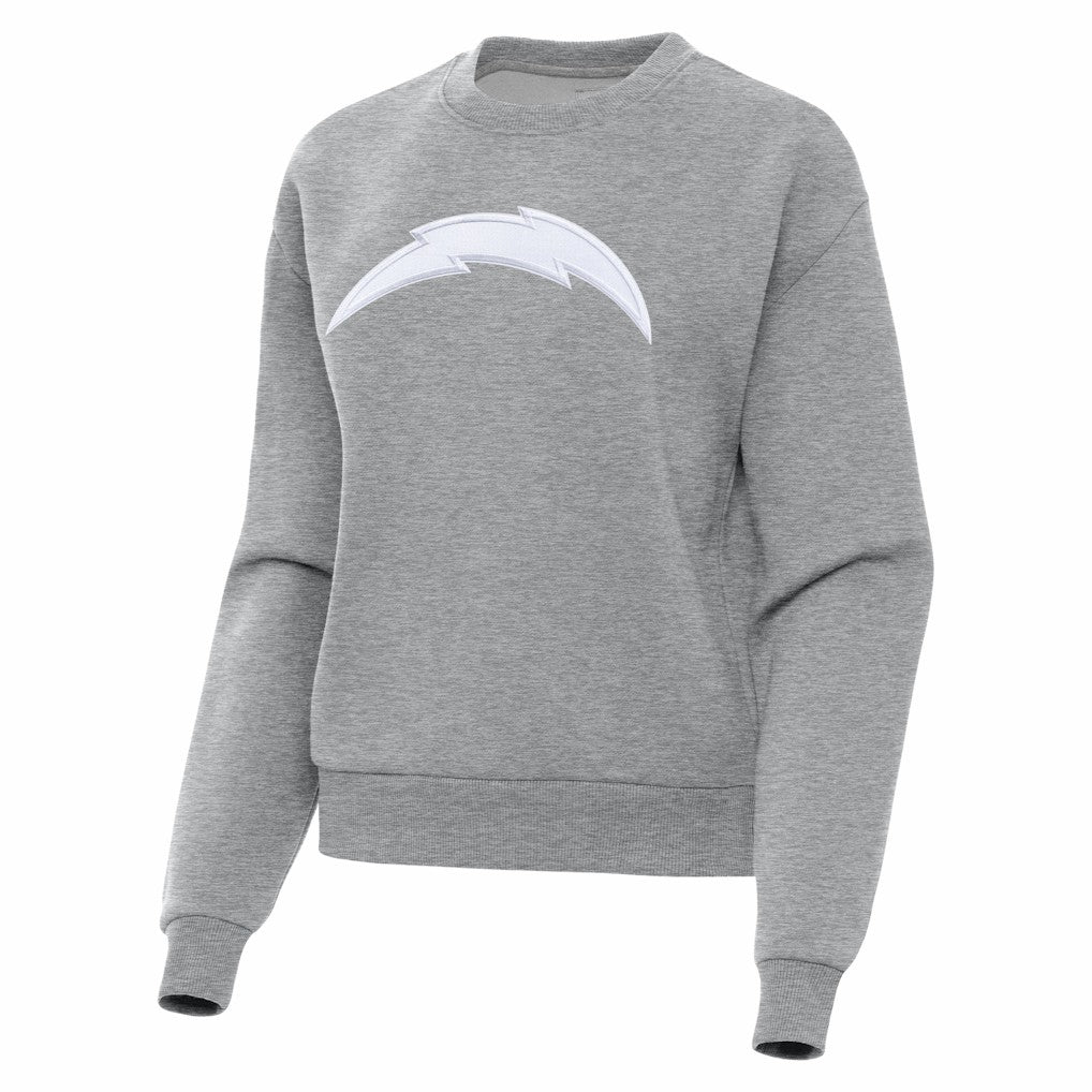 Los Angeles Chargers Antigua Women's Victory Pullover Sweatshirt - Heather Gray - NFL