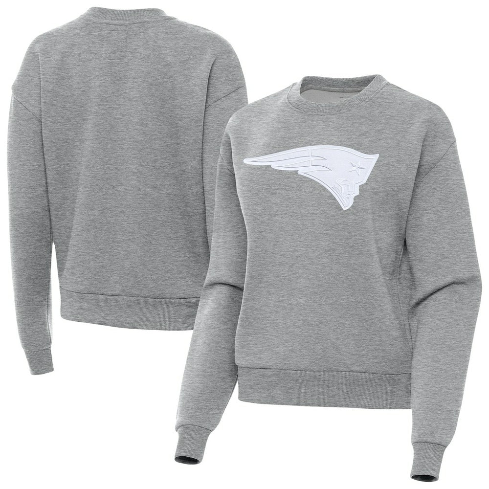New England Patriots Antigua Women's Victory Pullover Sweatshirt - Heather Gray - NFL