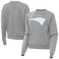 New England Patriots Antigua Women's Victory Pullover Sweatshirt - Heather Gray - NFL