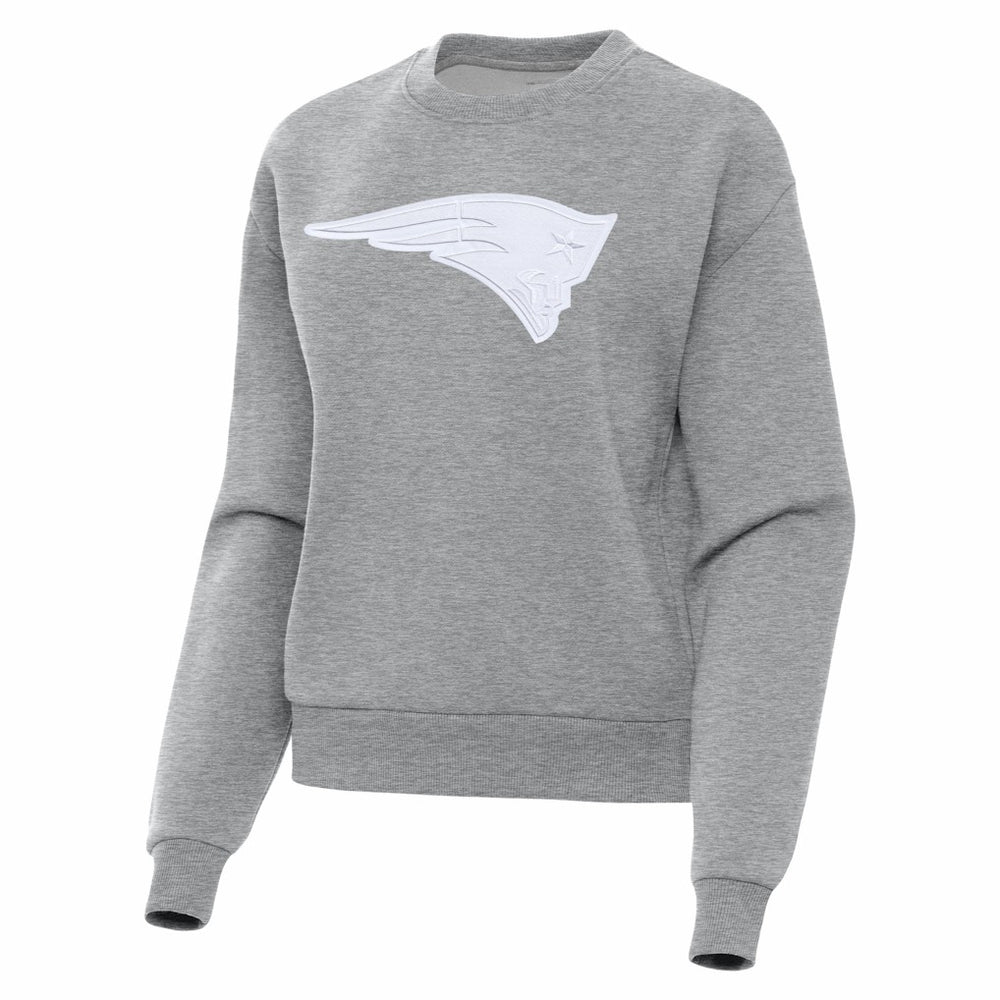 New England Patriots Antigua Women's Victory Pullover Sweatshirt - Heather Gray - NFL