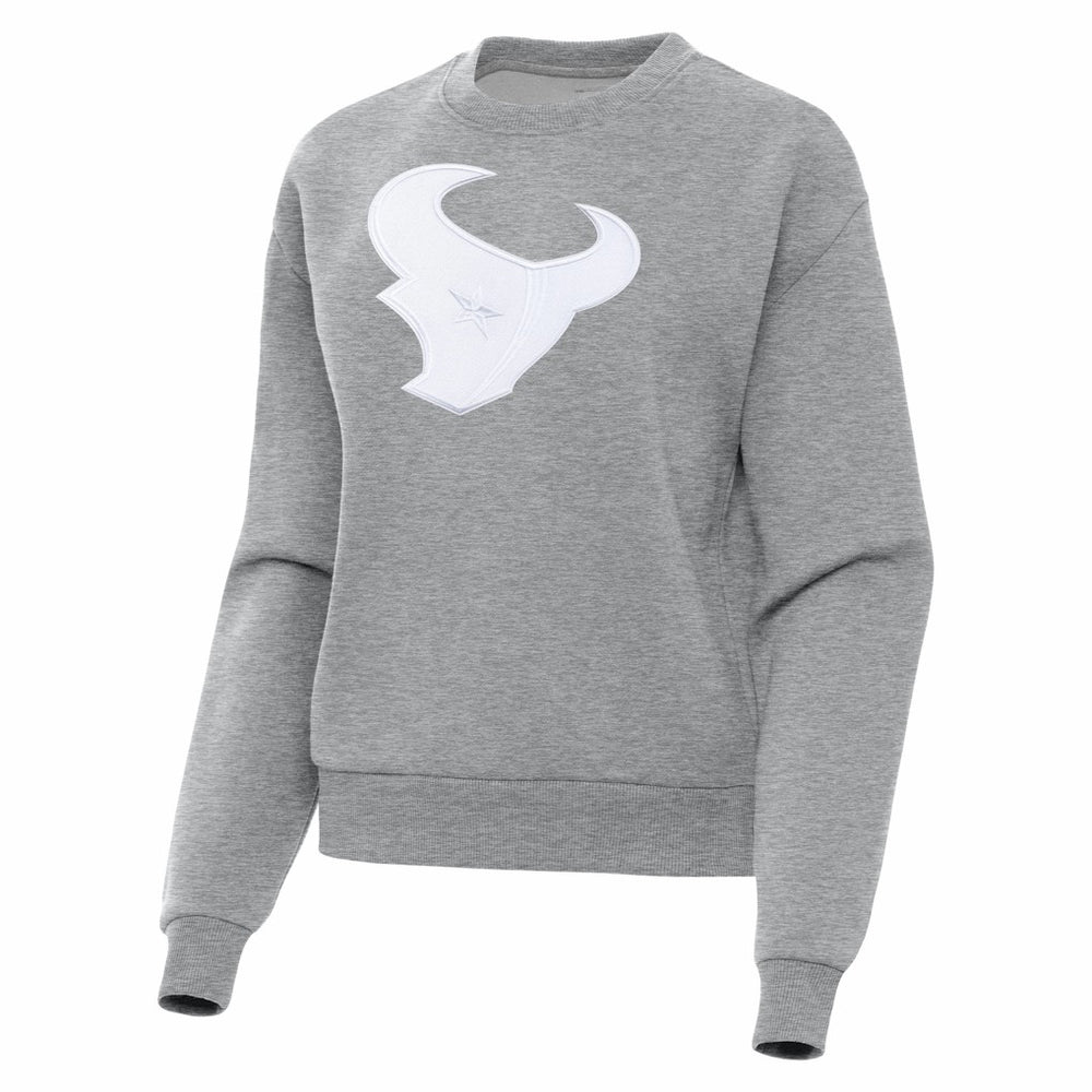 Houston Texans Antigua Women's Victory Pullover Sweatshirt - Heather Gray - NFL