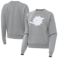 Miami Dolphins Antigua Women's Victory Pullover Sweatshirt - Heather Gray - NFL