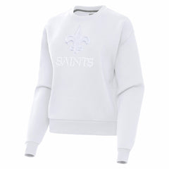 New Orleans Saints Antigua Women's Victory Pullover Sweatshirt - White - NFL