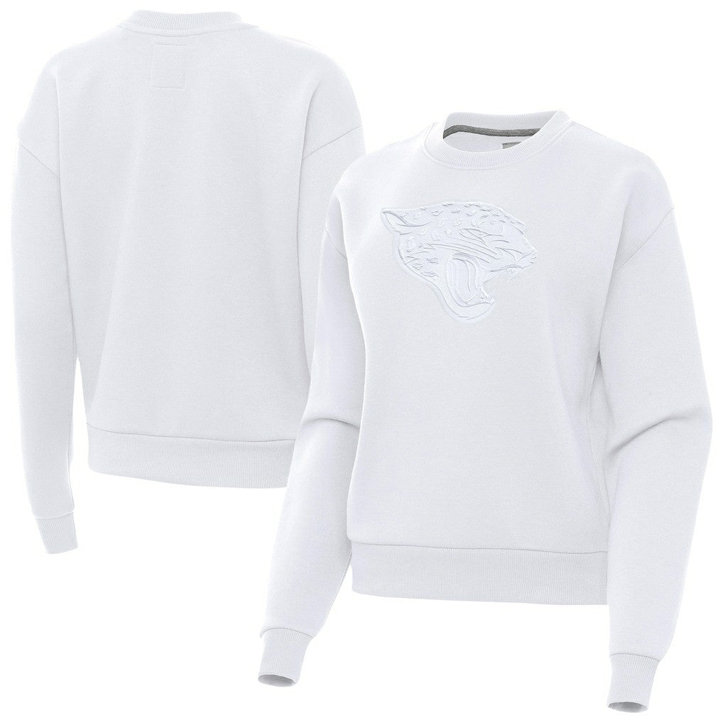 Jacksonville Jaguars Antigua Women's Victory Pullover Sweatshirt - White - NFL