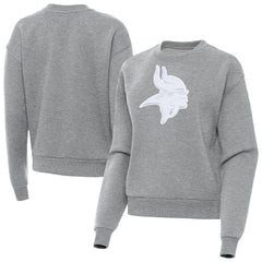 Minnesota Vikings Antigua Women's Victory Pullover Sweatshirt - Heather Gray - NFL