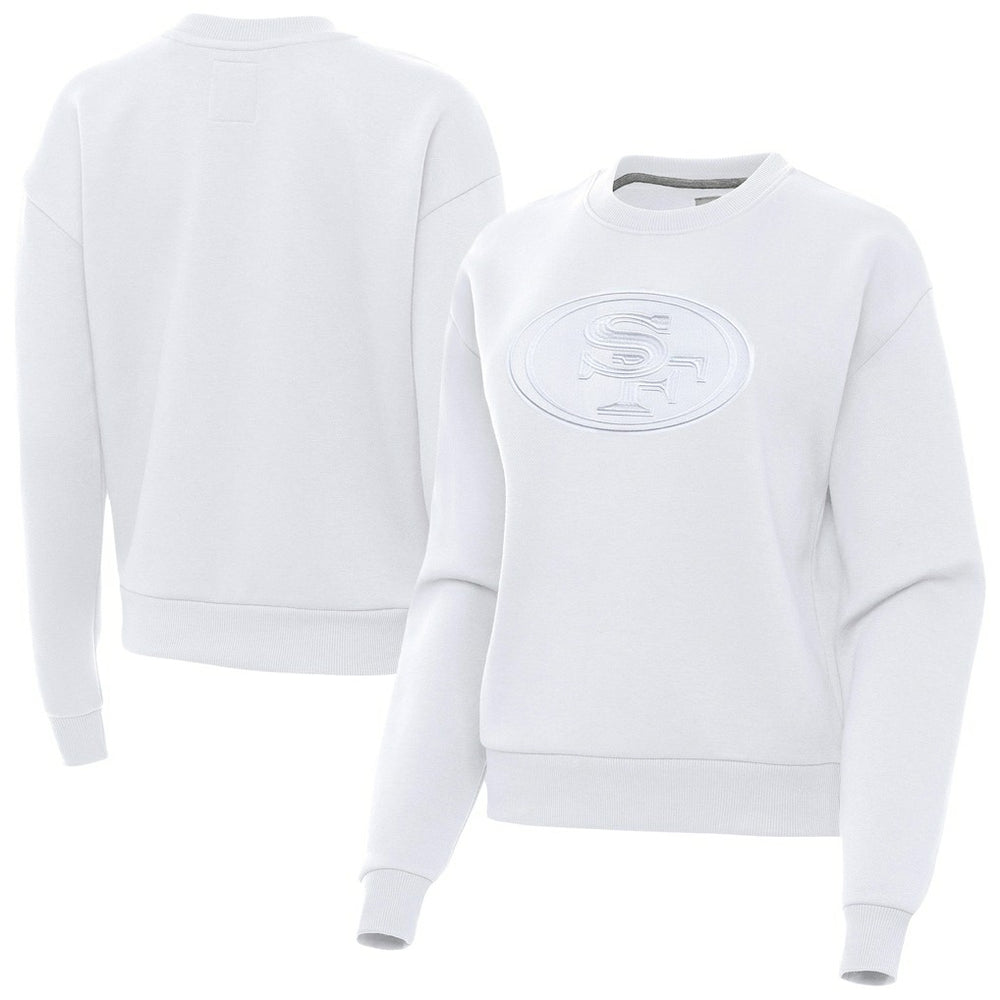 San Francisco 49ers Antigua Women's Victory Pullover Sweatshirt - White - NFL