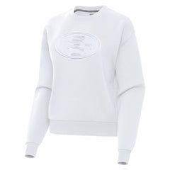 San Francisco 49ers Antigua Women's Victory Pullover Sweatshirt - White - NFL