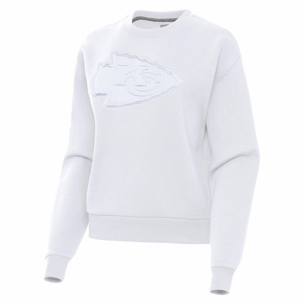 Kansas City Chiefs Antigua Women's Victory Pullover Sweatshirt - White - NFL