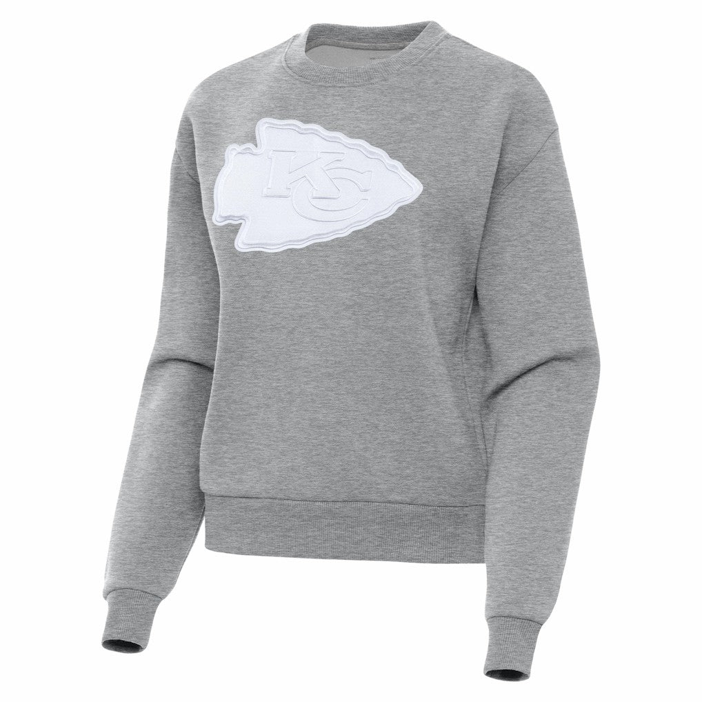 Kansas City Chiefs Antigua Women's Victory Pullover Sweatshirt - Heather Gray - NFL