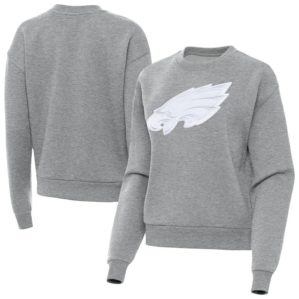 Philadelphia Eagles Antigua Women's Victory Pullover Sweatshirt - Heather Gray - NFL