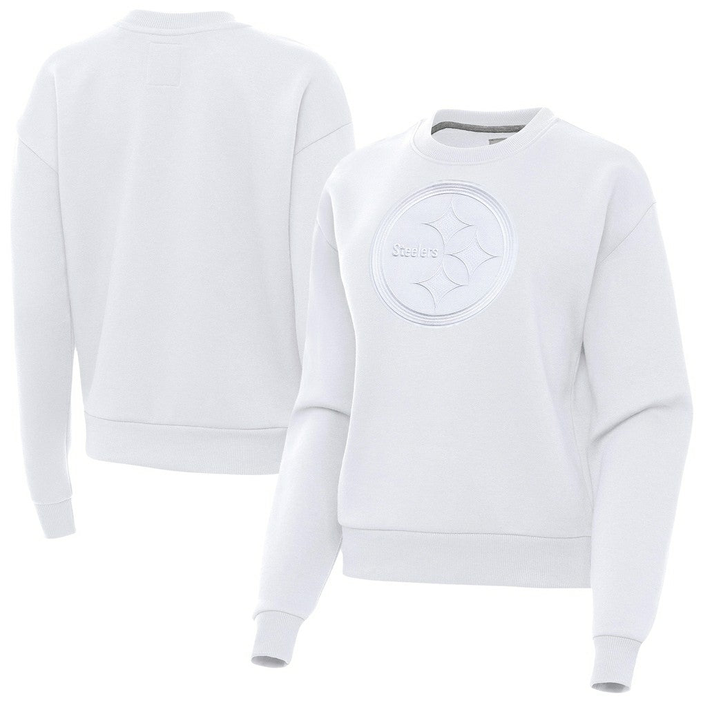 Pittsburgh Steelers Antigua Women's Victory Pullover Sweatshirt - White - NFL