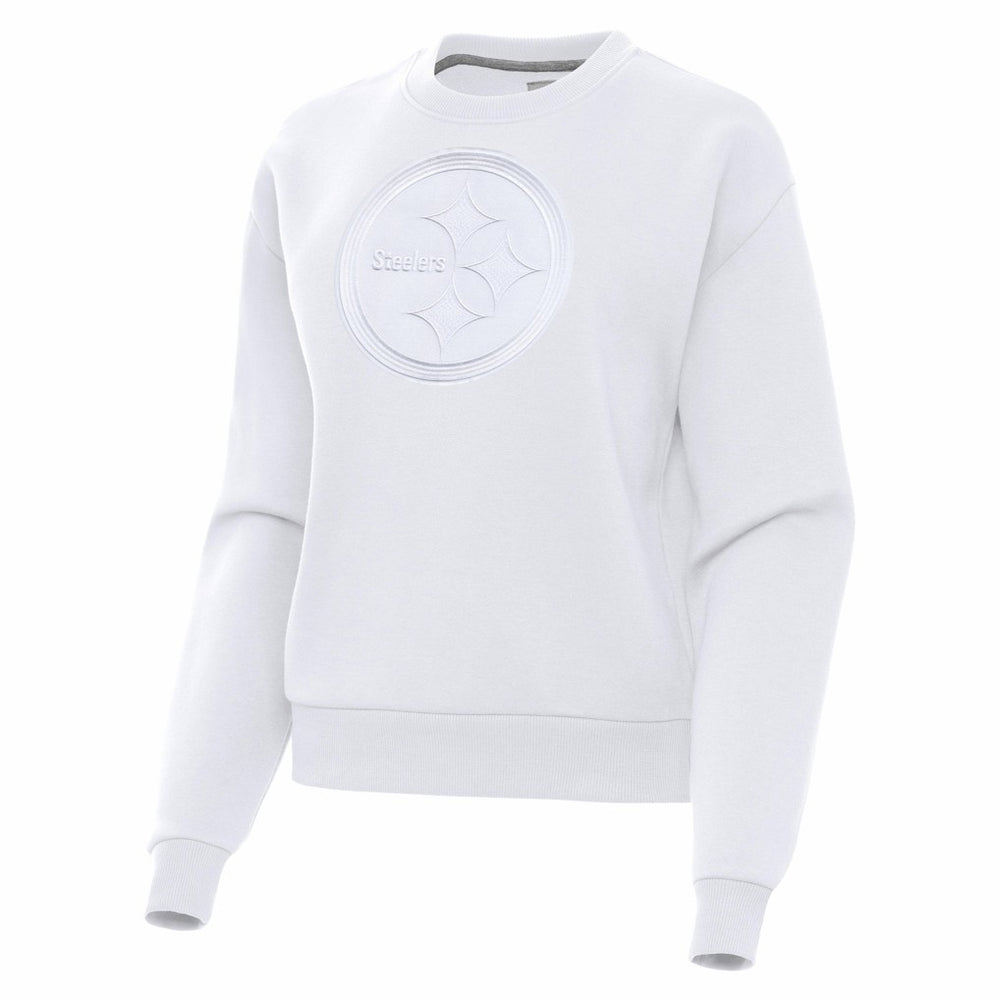Pittsburgh Steelers Antigua Women's Victory Pullover Sweatshirt - White - NFL