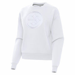 Pittsburgh Steelers Antigua Women's Victory Pullover Sweatshirt - White - NFL