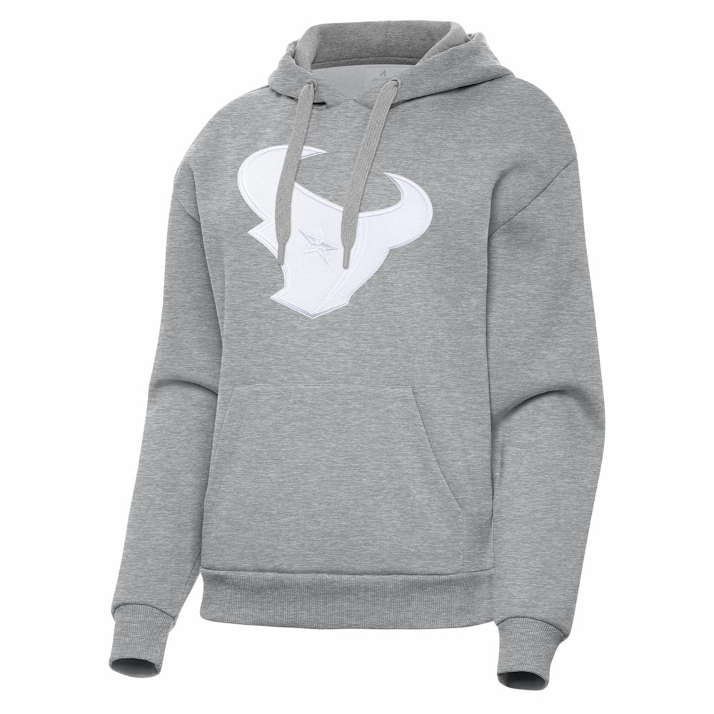 Houston Texans Antigua Women's Victory Pullover Hoodie - Heather Gray - NFL