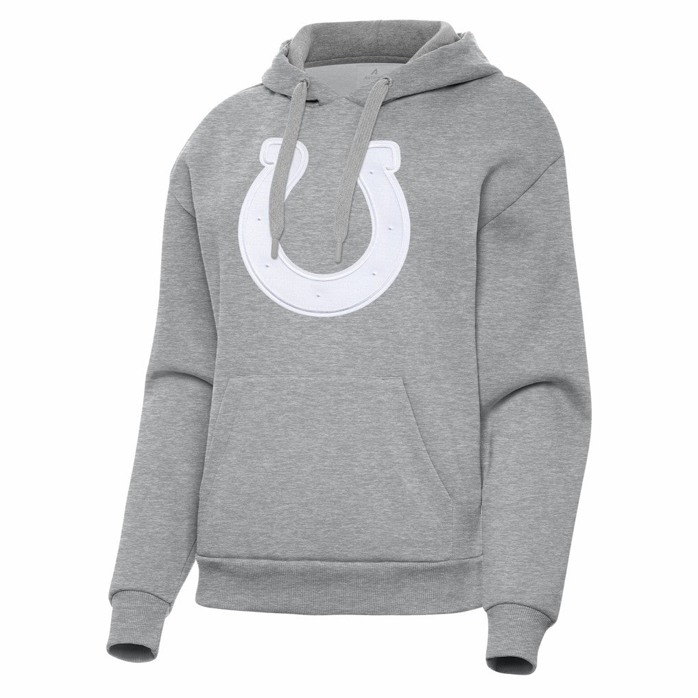 Indianapolis Colts Antigua Women's Victory Pullover Hoodie - Heather Gray - NFL