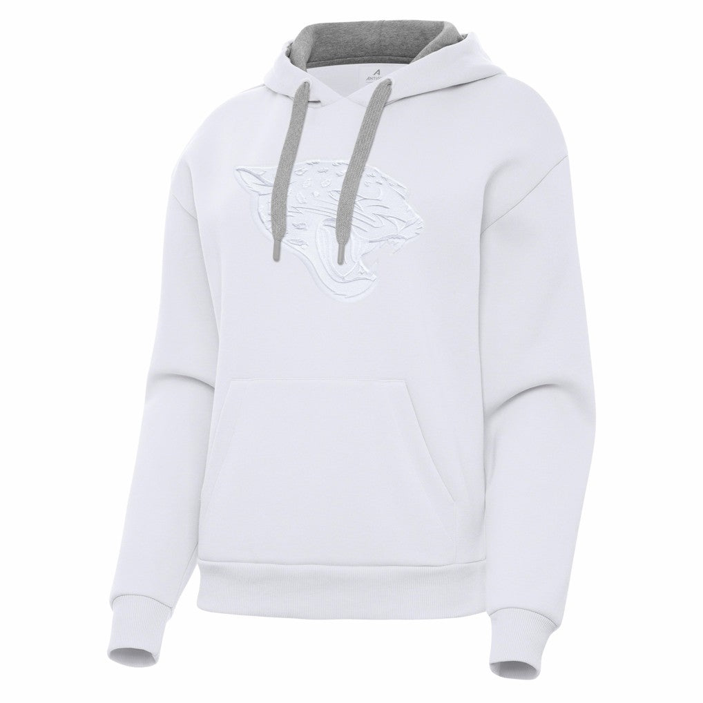 Jacksonville Jaguars Antigua Women's Victory Pullover Hoodie - White - NFL