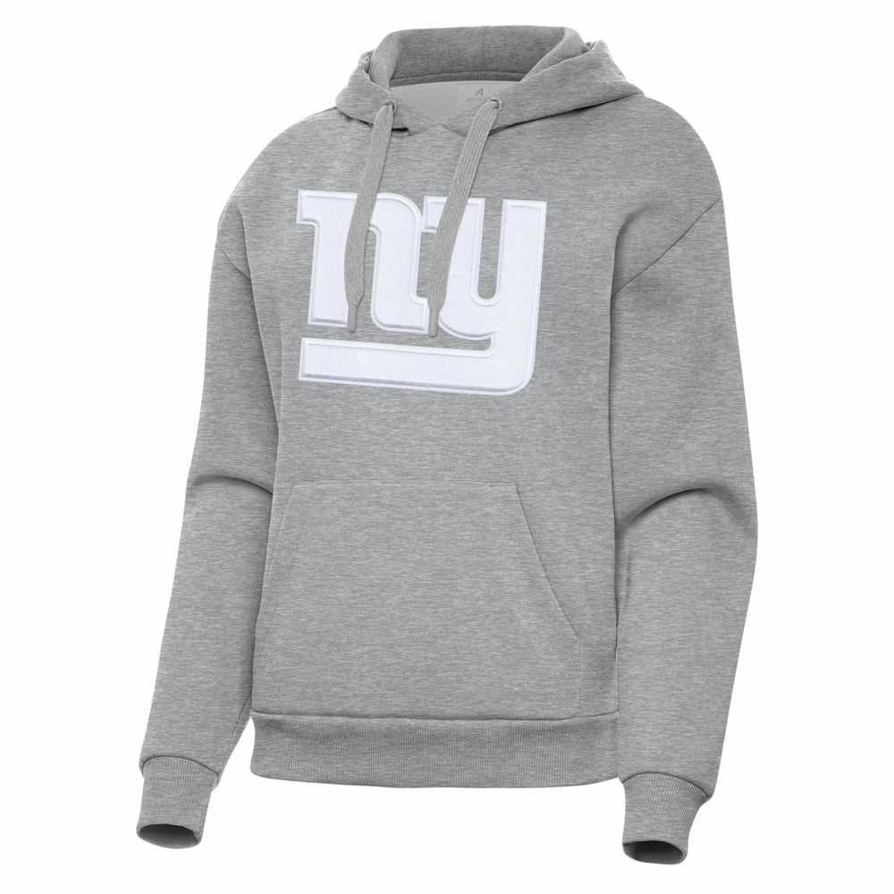 New York Giants Antigua Women's Victory Pullover Hoodie - Heather Gray - NFL