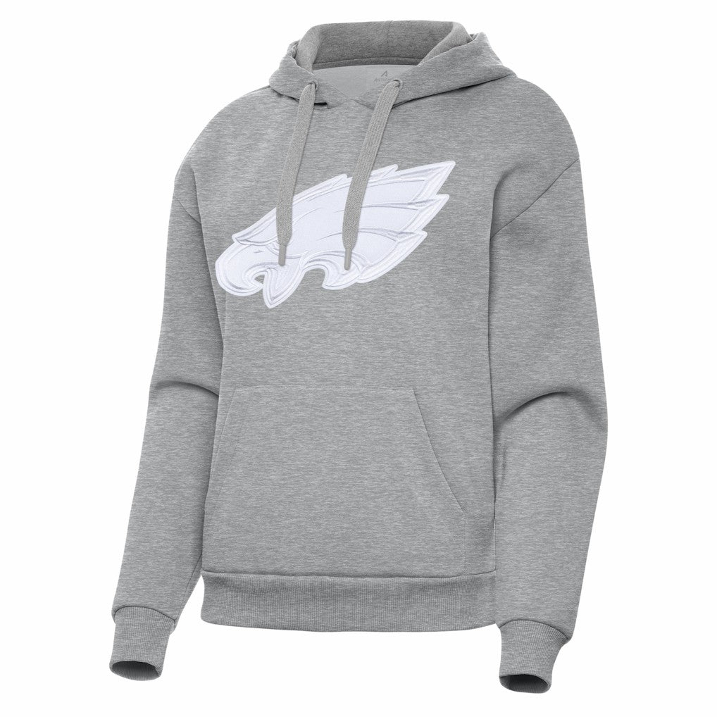 Philadelphia Eagles Antigua Women's Victory Pullover Hoodie - Heather Gray - NFL