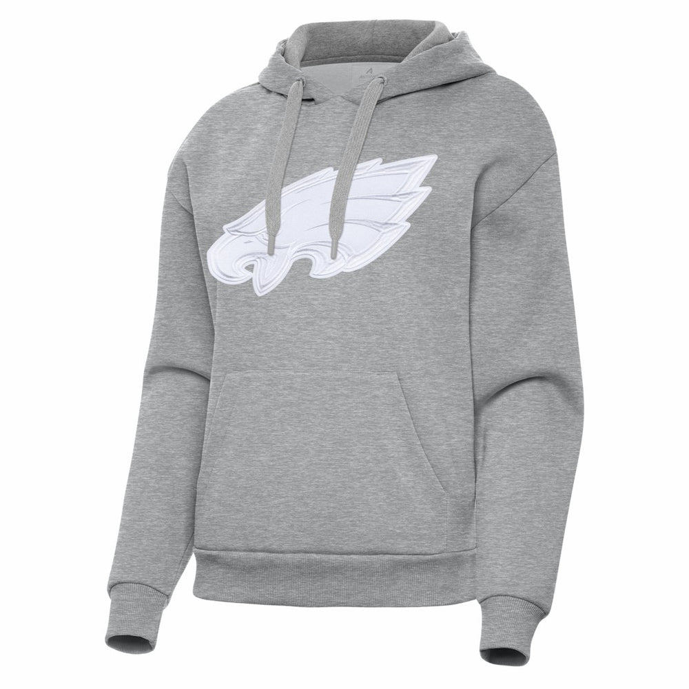 Philadelphia Eagles Antigua Women's Victory Pullover Hoodie - Heather Gray - NFL