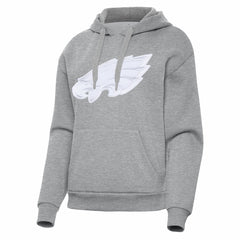 Philadelphia Eagles Antigua Women's Victory Pullover Hoodie - Heather Gray - NFL