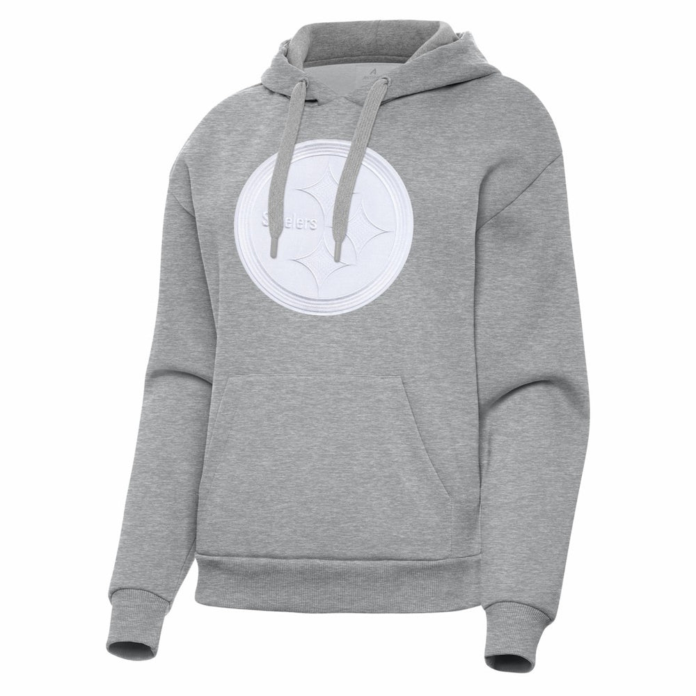 Pittsburgh Steelers Antigua Women's Victory Pullover Hoodie - Heather Gray - NFL