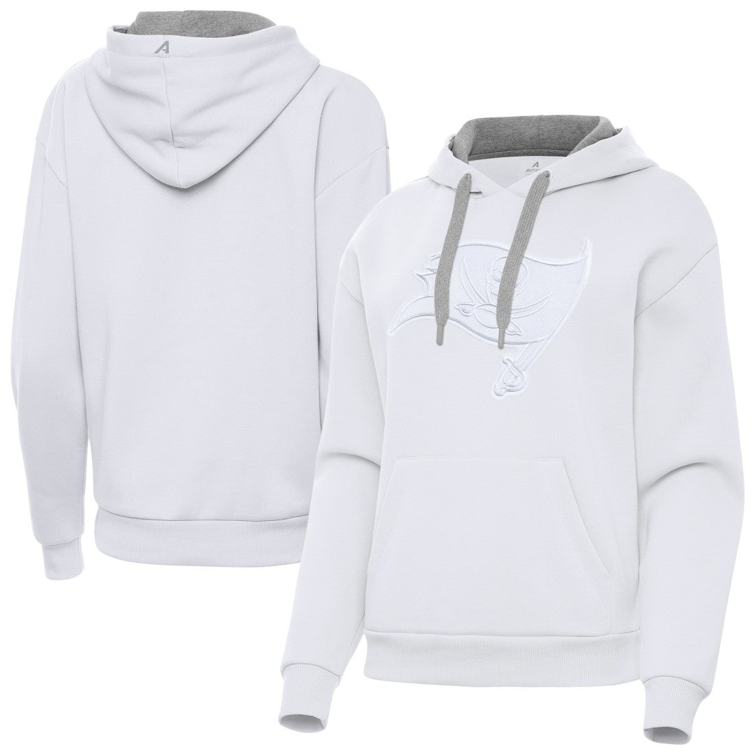 Tampa Bay Buccaneers Antigua Women's Victory Pullover Hoodie - White - NFL