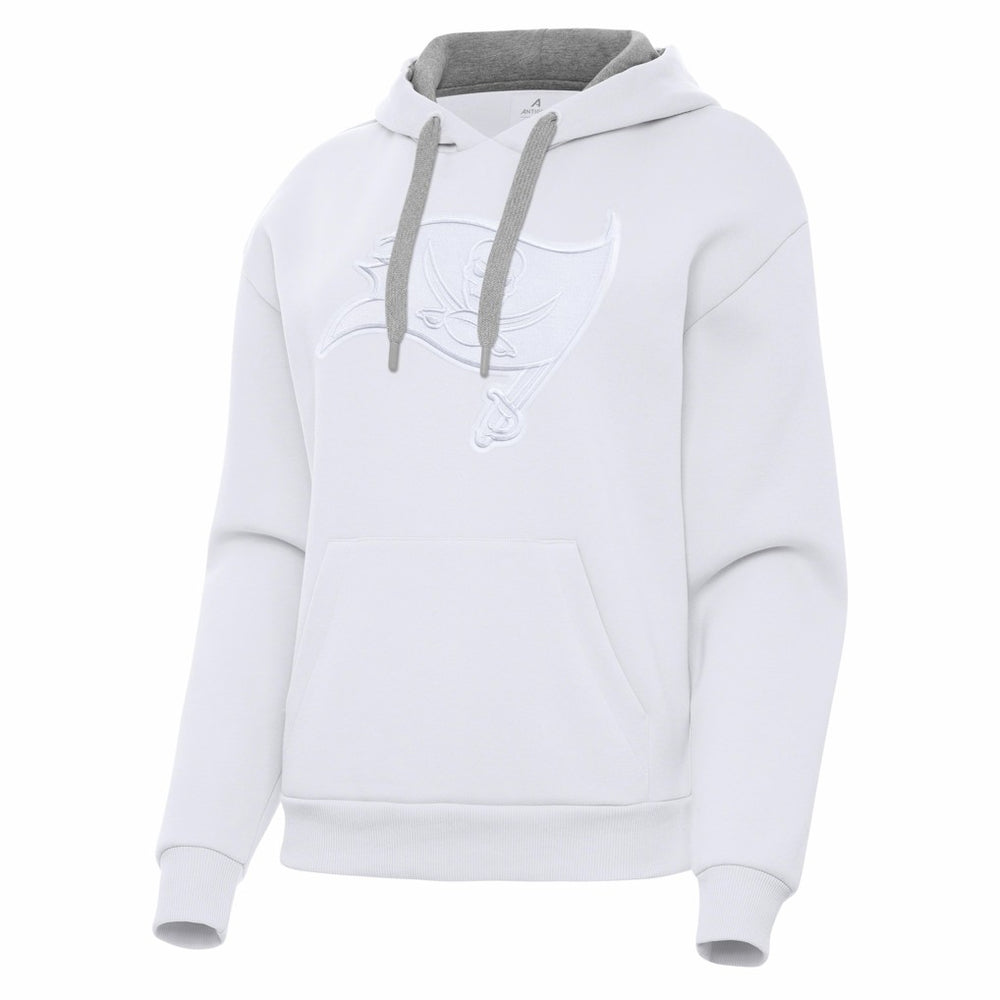 Tampa Bay Buccaneers Antigua Women's Victory Pullover Hoodie - White - NFL