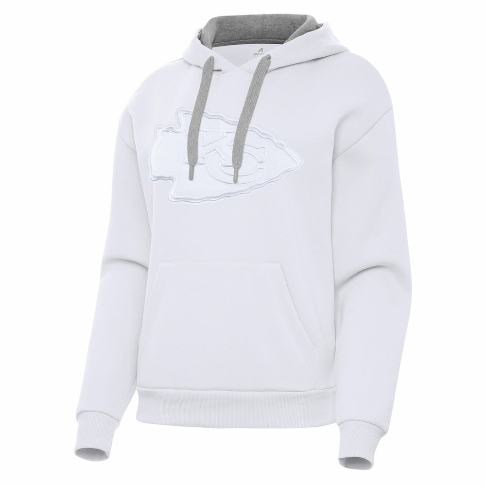 Kansas City Chiefs Antigua Women's Victory Pullover Hoodie - White - NFL