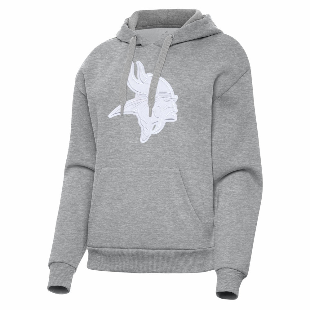 Minnesota Vikings Antigua Women's Victory Pullover Hoodie - Heather Gray - NFL