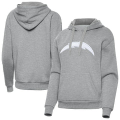 Los Angeles Chargers Antigua Women's Victory Pullover Hoodie - Heather Gray - NFL