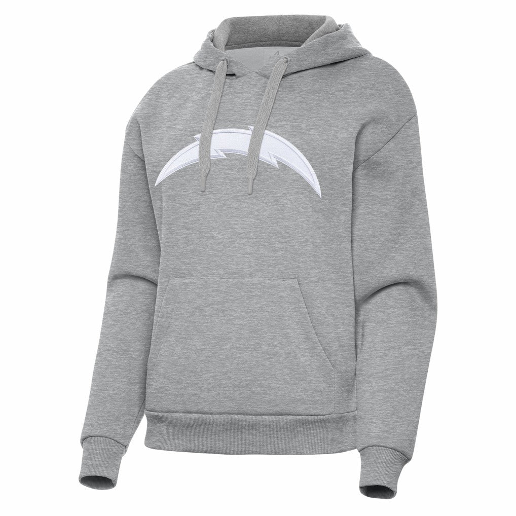 Los Angeles Chargers Antigua Women's Victory Pullover Hoodie - Heather Gray - NFL