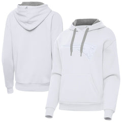 New England Patriots Antigua Women's Victory Pullover Hoodie - White - NFL