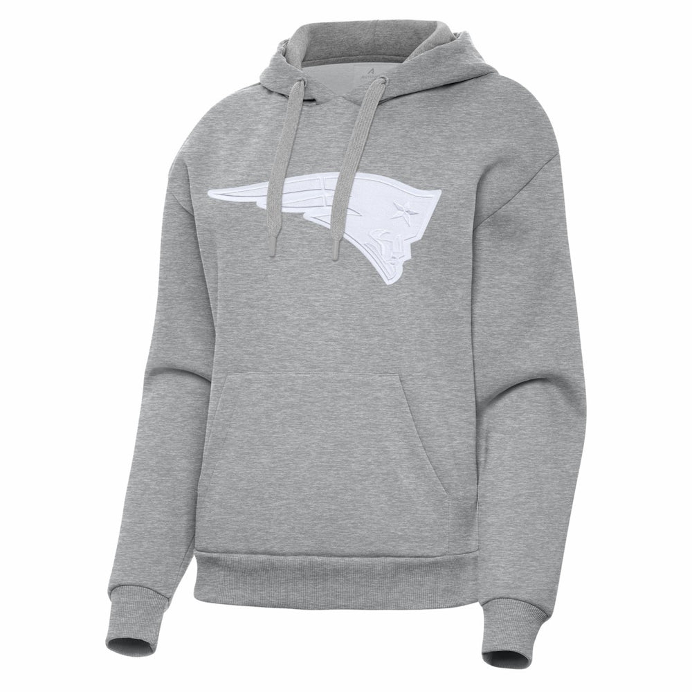 New England Patriots Antigua Women's Victory Pullover Hoodie - Heather Gray - NFL