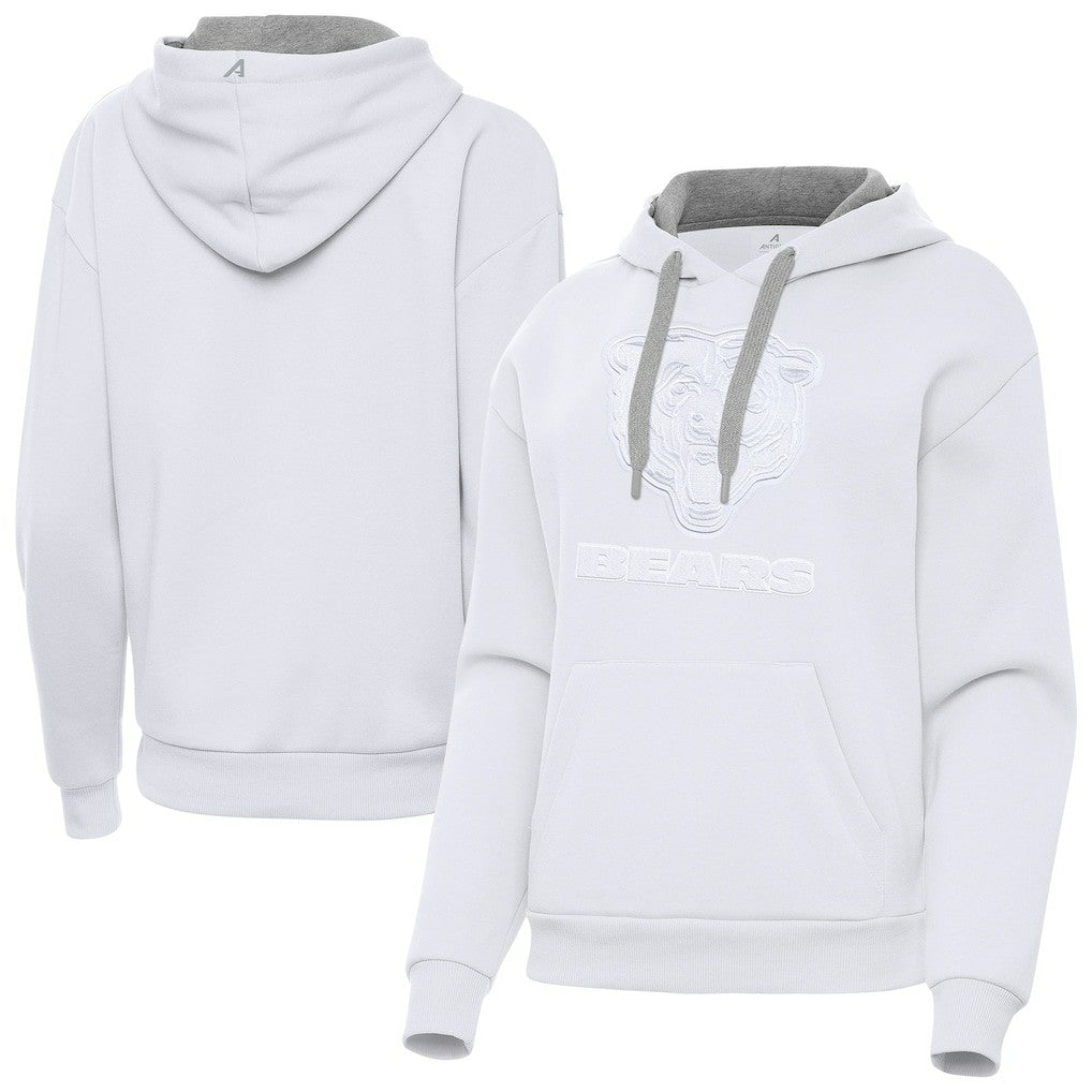 Chicago Bears Antigua Women's Victory Pullover Hoodie - White - NFL