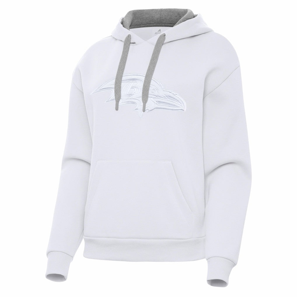 Baltimore Ravens Antigua Women's Victory Pullover Hoodie - White - NFL