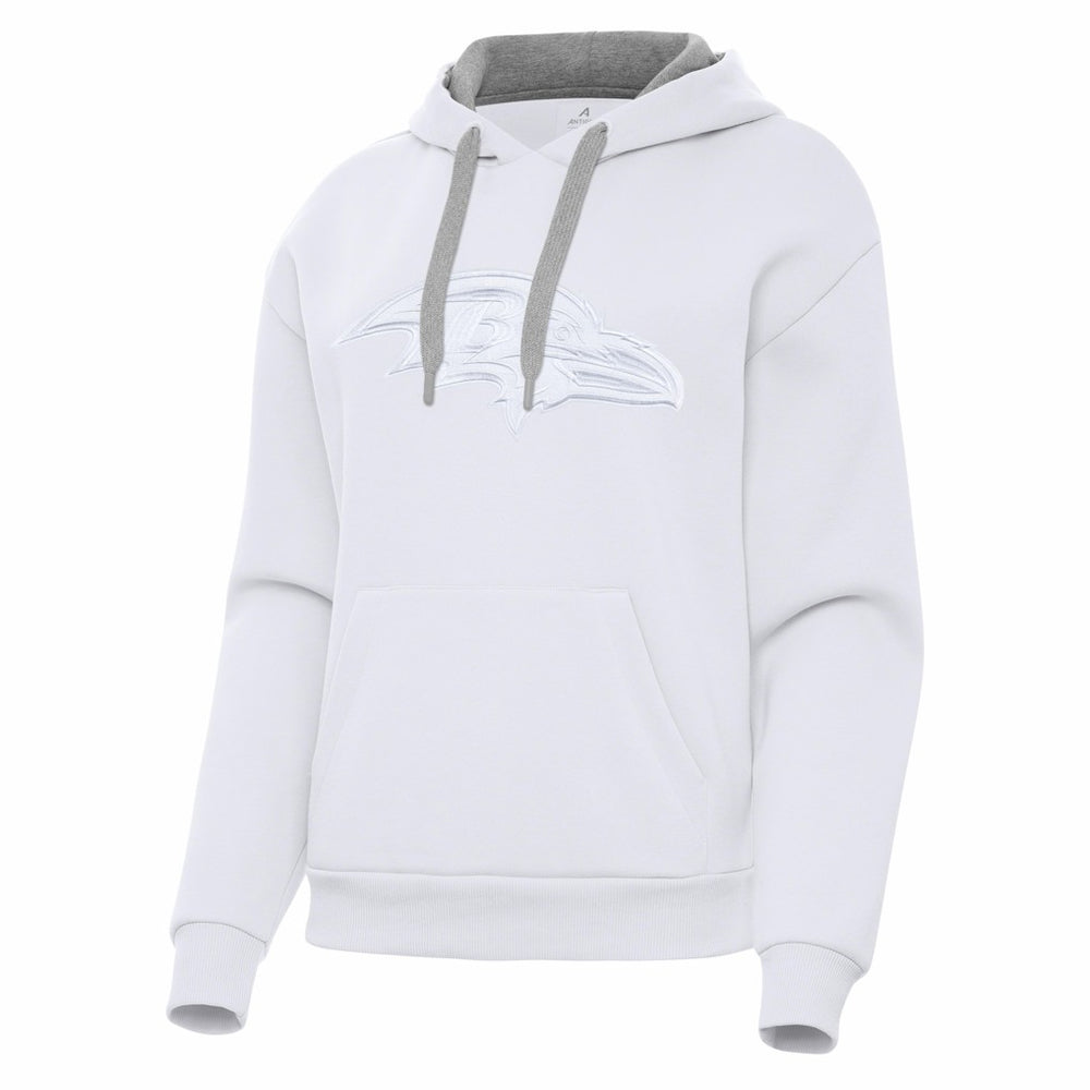 Baltimore Ravens Antigua Women's Victory Pullover Hoodie - White - NFL