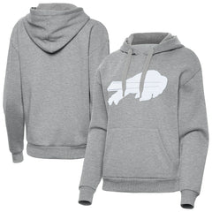 Buffalo Bills Antigua Women's Victory Pullover Hoodie - Heather Gray - NFL