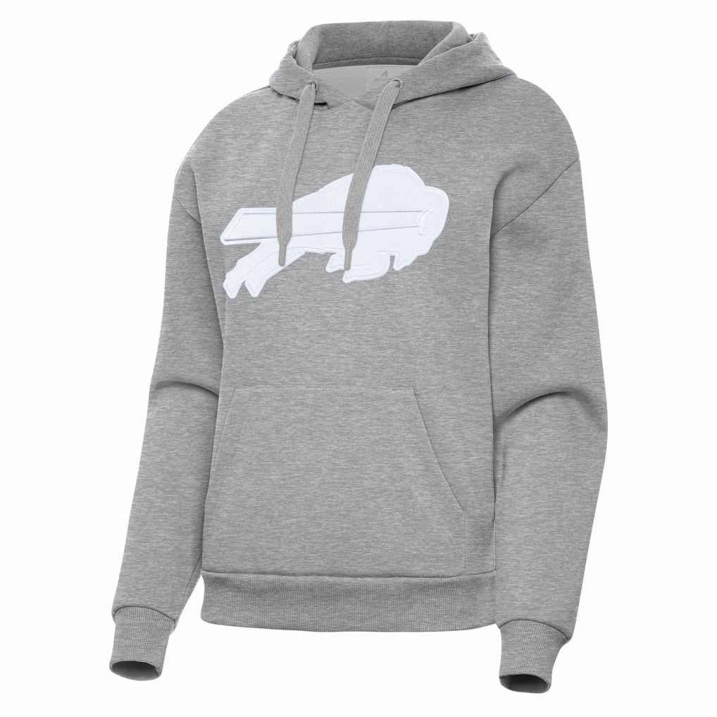 Buffalo Bills Antigua Women's Victory Pullover Hoodie - Heather Gray - NFL