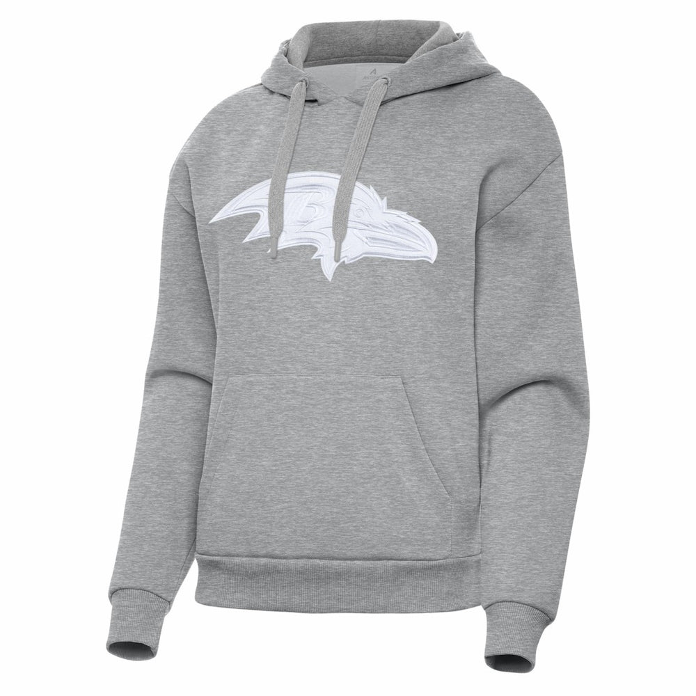 Baltimore Ravens Antigua Women's Victory Pullover Hoodie - Heather Gray - NFL
