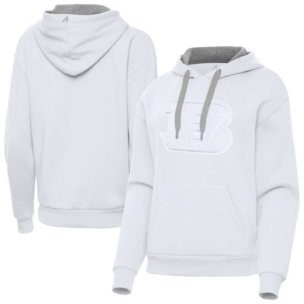Cincinnati Bengals Antigua Women's Victory Pullover Hoodie - White - NFL