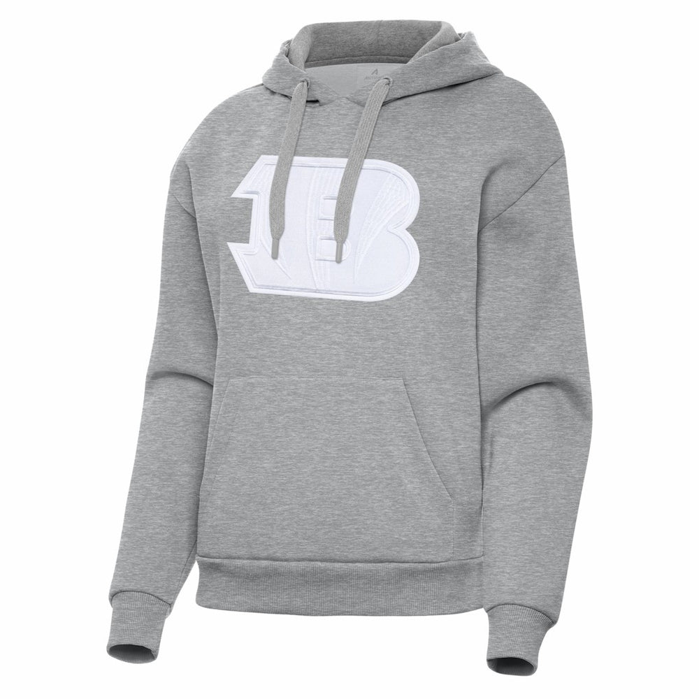 Cincinnati Bengals Antigua Women's Victory Pullover Hoodie - Heather Gray - NFL