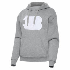 Cincinnati Bengals Antigua Women's Victory Pullover Hoodie - Heather Gray - NFL