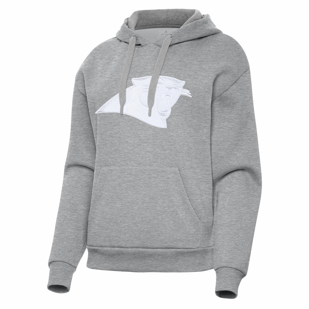 Carolina Panthers Antigua Women's Victory Pullover Hoodie - Heather Gray - NFL